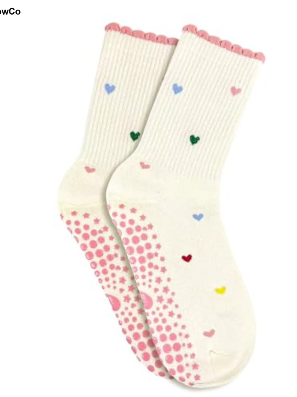 Grip Socks for Women Pilates Yoga Barre Non Slip Ruffle Cute Cotton